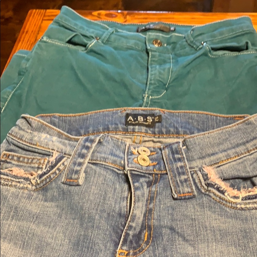 2 pair ABS by Allen Schwartz jeans size 26